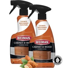 Weiman Cabinet Wood Clean Shine 16oz Pack of 2 Almond Scent Wood Cleaner