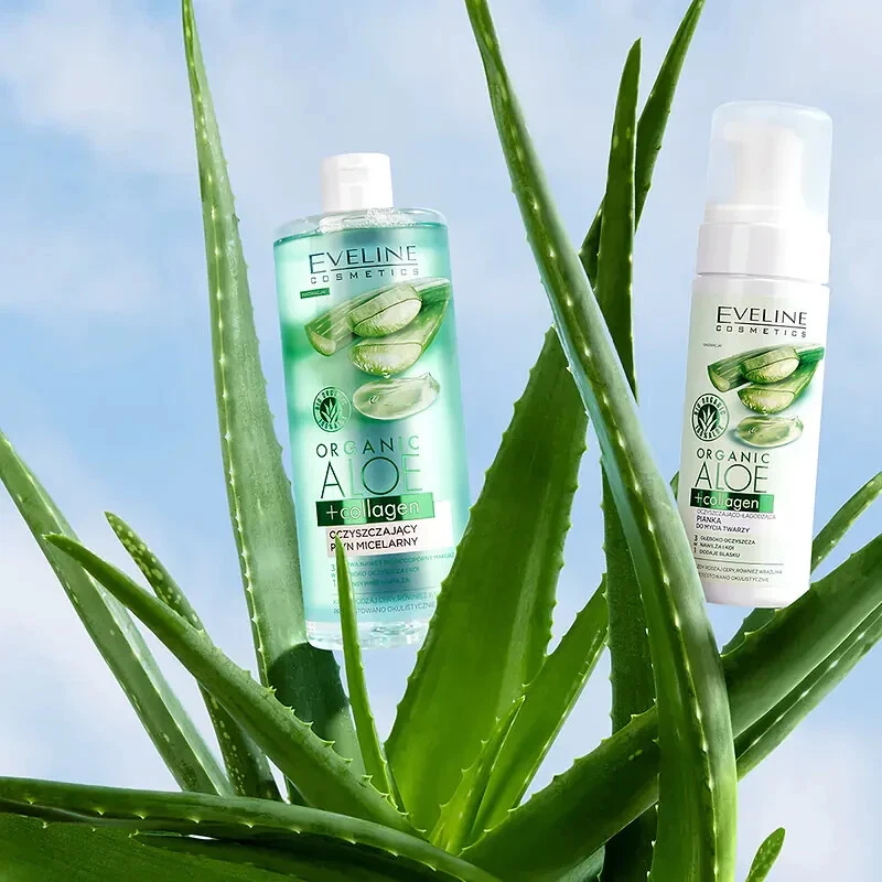 Eveline Cosmetics Aloe orgánico + espuma de lavado facial de colágeno para todo tipo de piel Foto 3 de 3