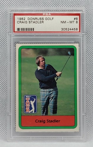 1982 Donruss Golf Craig Stadler #8 PSA 8 NM-MT  Near Mint - Bild 1 von 2