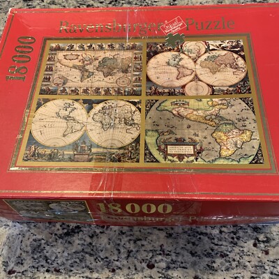18000 Piece Ravensburger Historical World Maps RARE New Sealed