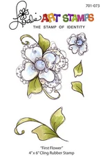 Loralie Art Stamp - 701073 First Flower - 4" x 6" Cling Rubber Sheet