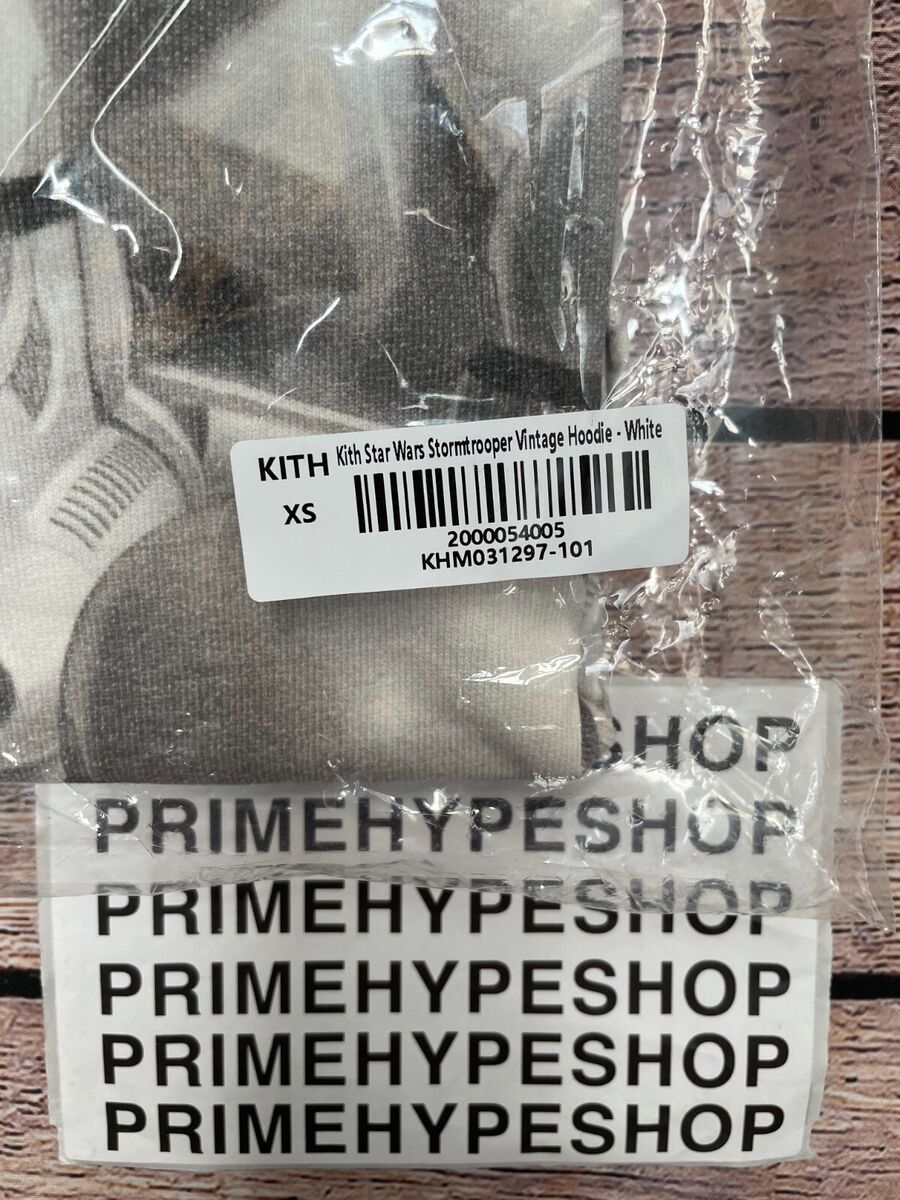 Kith x STAR WARS Stormtrooper Vintage Hoodie Size XS,S,M Kith x STAR WARS Stormtrooper Vintage Hoodie Size XS,S,M