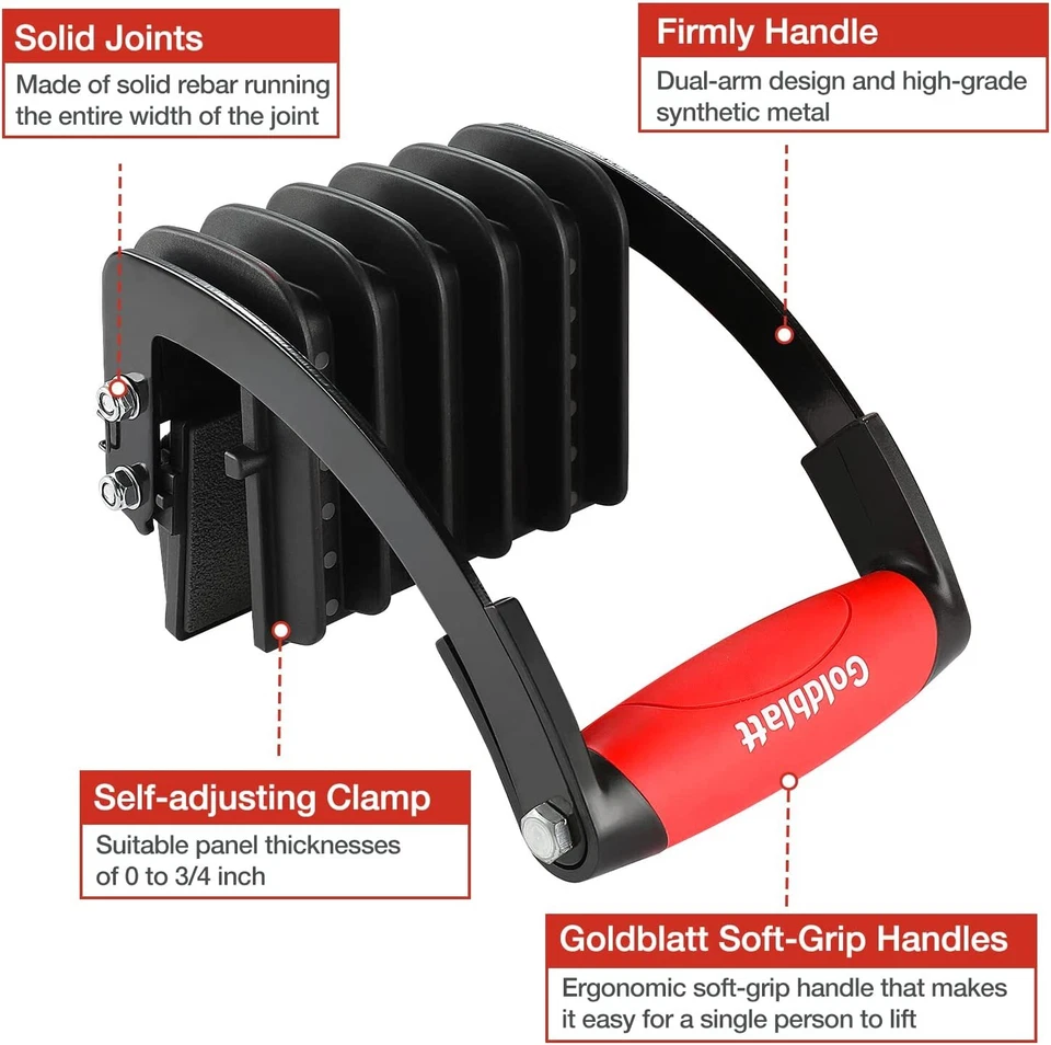 Goldblatt Panel Carrier Plywood Lifting Tool 1-in/3/4-in Drywall Carrying Tool - Image 3 of 4