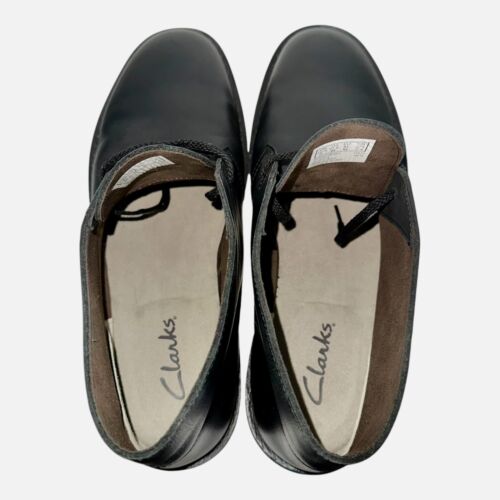 Stivali Chukka Clarks da uomo taglia 11,5 Bushacre 2 in pelle nera - Foto 6 di 7