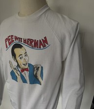 Vtg 80s Pee Wee Herman Silkscreen Sweatshirt Sweat Shirt t Original Size L 90s