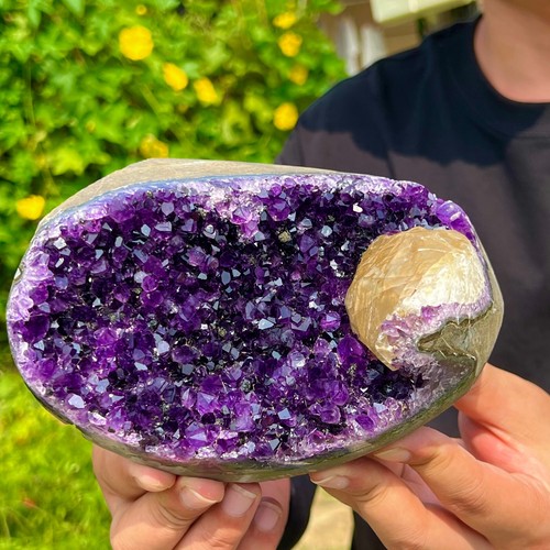 4.07LB Natural Uruguayan Amethyst Quartz CaveGeode Crystal - Picture 5 of 13