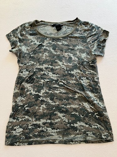 Calvin Klein Jeans Womens T-Shirt Medium Brown Camouflage Chest Pocket Tee - Bild 1 von 9