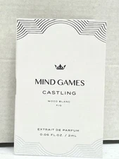 MIND Games CASTLING 2mL 0.06 FL.OZ. Extrait De Parfum  Sample on Card NEW
