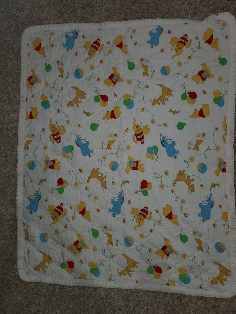 Vintage Winnie The Pooh Baby Quilt Floor Mat Friends Piglet DISNEY 44