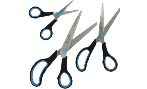 Westcott N9002700 SoftGrip Handle Scissors - Black/Blue (Set of 3) - Picture 2 of 3
