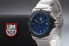 [UNUSED w/Case] LUMINOX Series 2130 X2.2134 G Manta Steel 45mm Blue QZ Men Watch