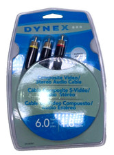 Dynex BRAND NEW SEALE 6 ft. 1.8 meters Composite Video/Stereo Audio Cable A/V 