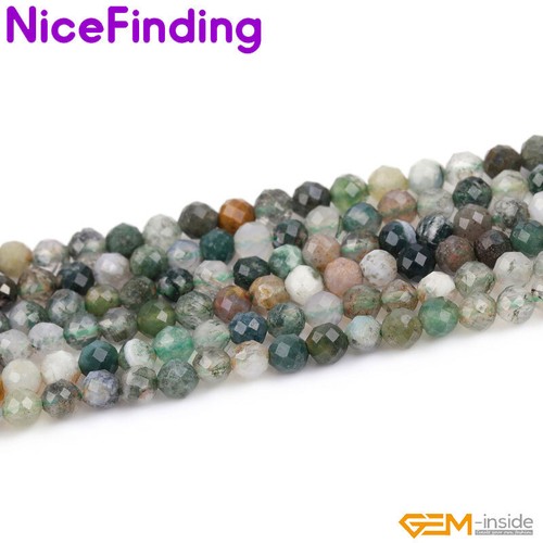 2mm 3mm Round Faceted Tiny Gemstone Spacer Loose Beads For Jewelry Making 15" - Picture 46 of 53