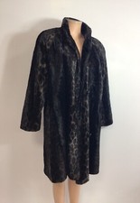 Vintage Leopard Faux Fur Coat Womens Large