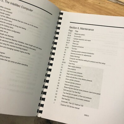 PIERCE PACIFIC  TITAN 22 HARVESTER PROCESSOR LOGGER LOG OPERATION MANUAL 22