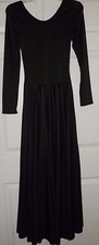 NWOT Dance Black Long Sleeve Spandex Full Circle Praise Dress Ladies Sizes 76176