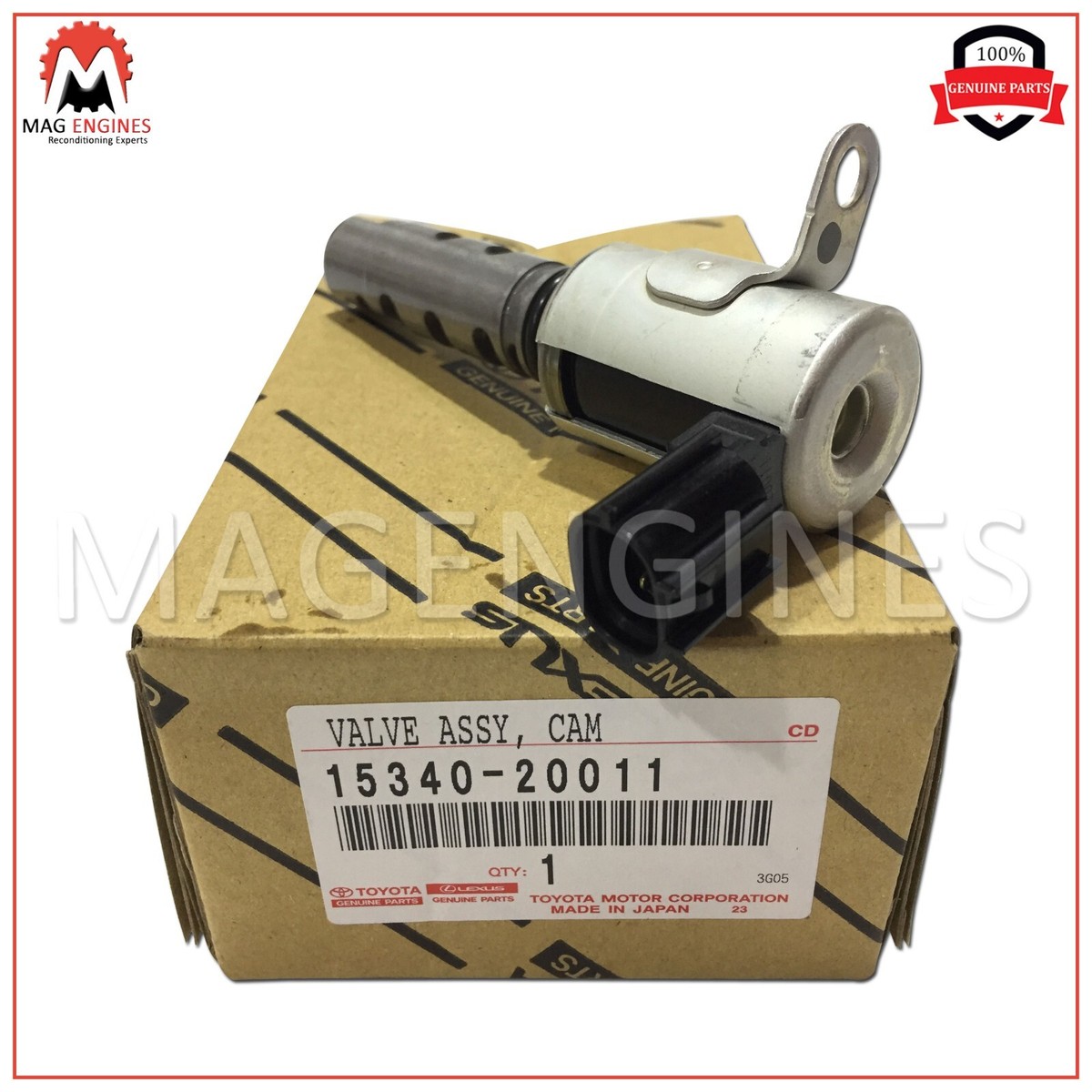 15340-20011 GENUINE CAM TIMING OIL CONTROL VALVE, LH 1MZ 3MZ