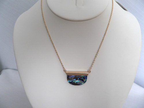 Park Lane "MYRTLE" Necklace w/ Genuine Abalone Beautiful & New Reg. $52 - Picture 5 of 6