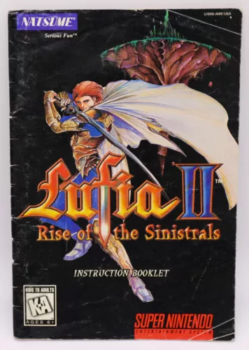 Lufia II Rise of the Sinistrals Super Nintendo SNES USA Booklet Instruction