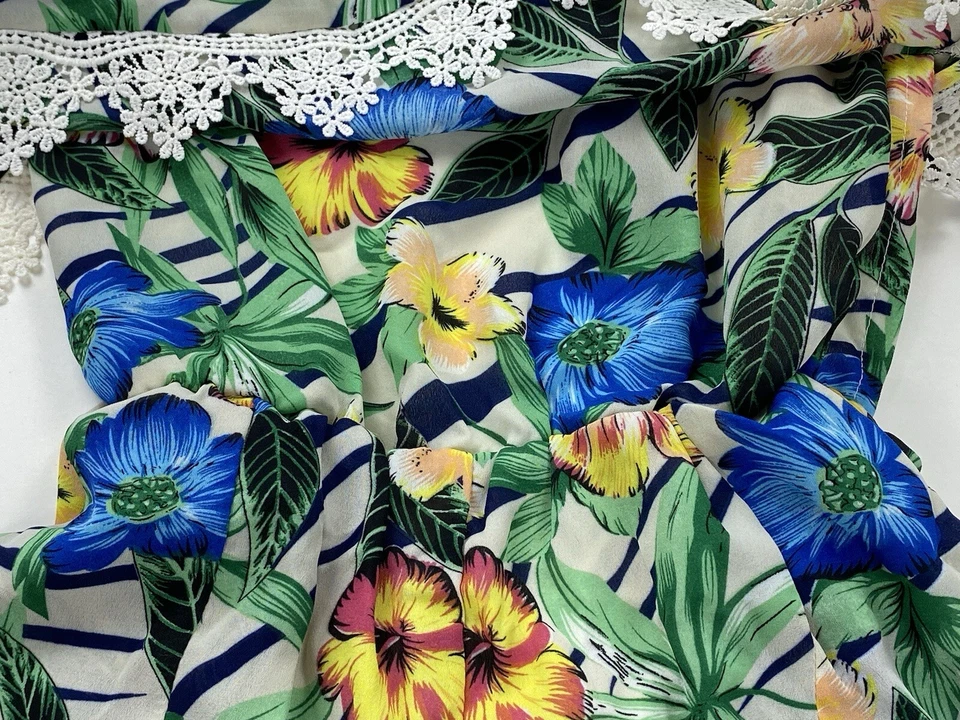 Playsuit Jumpsuit Damen Einteiler Romper Gr. S 36 Mehrfarbig Rückenfrei Blumen - Bild 4 von 4