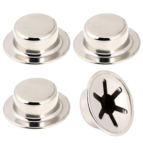 Push on Pushnut Cap Fits 5/8 Inch Axles, 4 Pack Spring Steel Permanent