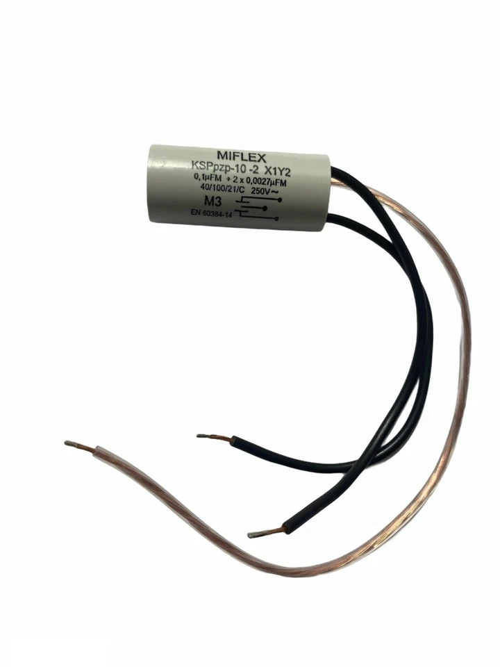 Condensateur suppression 0,1µF + 2x 2,7nF 250V X2 Miflex KSPpzp-10-2 ; 0,1uF