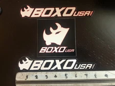 BOXO USA QUALITY TOOLS 3PC LOGO DECALS STICKER SET