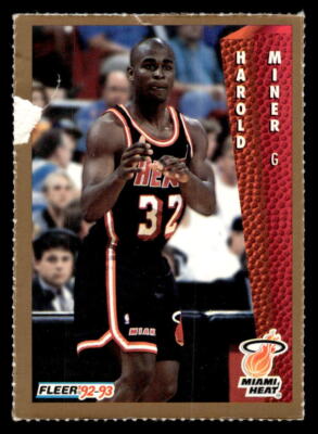 1992-93 Fleer Miami Heat Team Night Sheet SGA #NNO Harold Miner