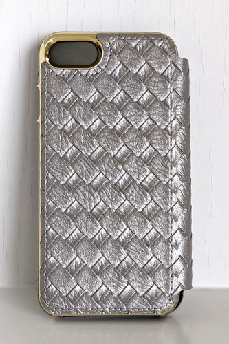 Étui folio tissé Trina Turk Basket (écran 4,7") pour Apple iPhone 7/8 - Argent - Photo 2/10