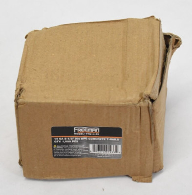 Freeman 14 Gauge 2-1/2'' Glue Collated Concrete T-Nails CTN14-25 Lot of 1000