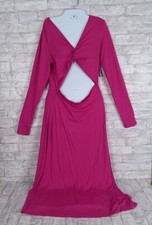 Old Navy Maxi Dress Large Tall Twist Front Pink Cut Out Beachy Summer Cruise NEW