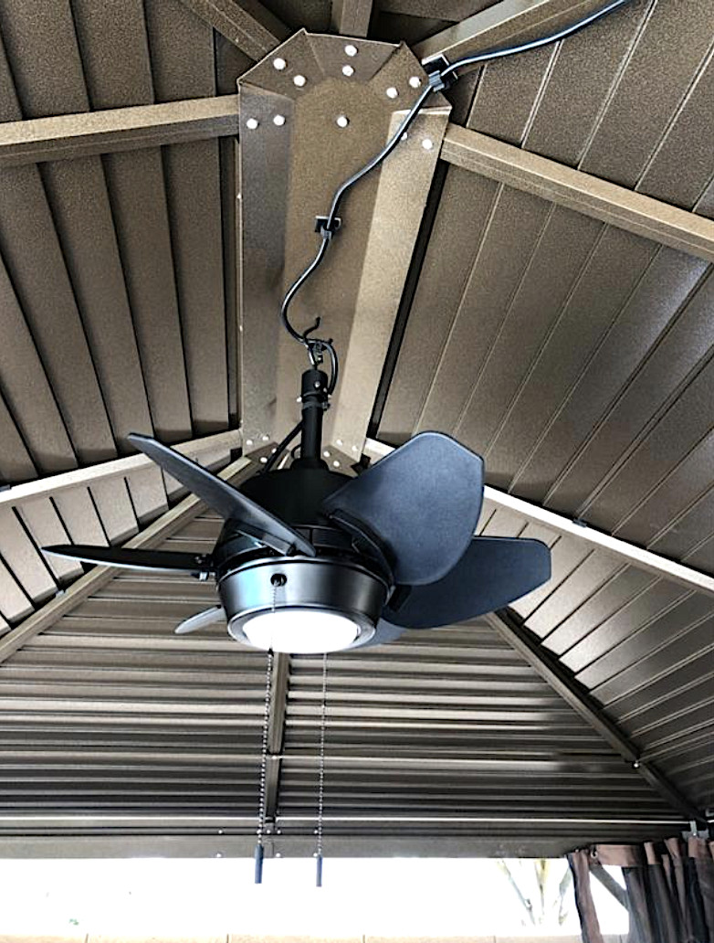 How To Hang A Ceiling Fan In Gazebo Shelly Lighting