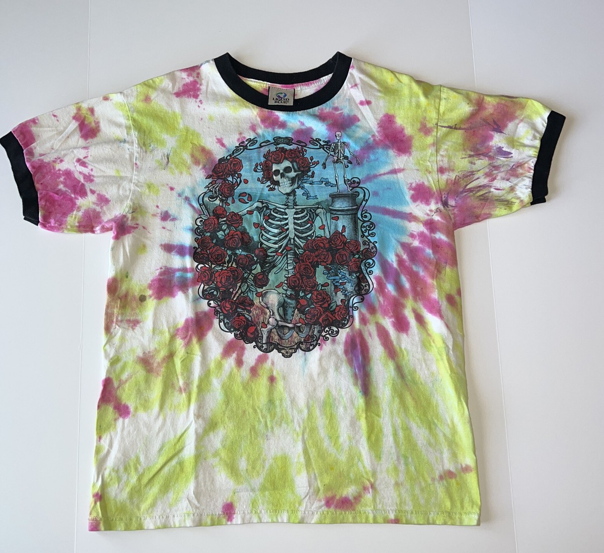 ▼ Grateful Dead taidai T shirt ▼ GRATEFUL DEAD-CARPET RIDE-Skeleton TIE DYE T-SHIRT S-M-L-XL