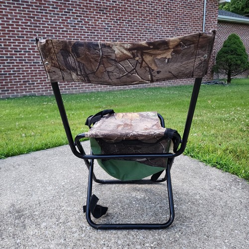 Realtree Edge faltbarer kompakter Stuhl mit Rückenlehne & Stauraum Jagd Angeln Camping - Bild 7 von 10