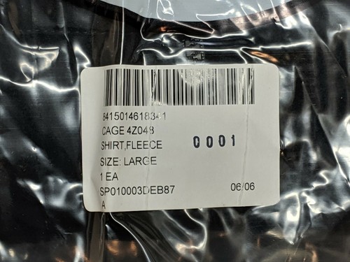 Made in USA PolarTec 300 Cold Weather Military Fleece Jacket Army Black Shirt  - Picture 11 of 13