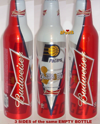2013 INDIANA PACERS ALUMINUM BEER BOTTLE-CAN BASKETBALL NBA
