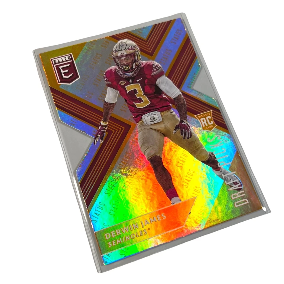 Derwin James 2018 Panini Elite Draft Picks Status Orange Die-Cut Variation #129 - Image 3 of 4