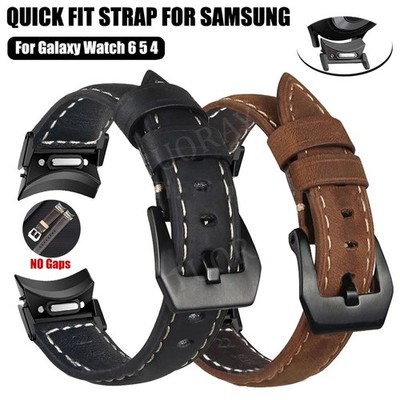 Quick Fit Leder Armband Für Samsung Galaxy Watch 7/6/5/4 44 40mm 6 Classic 5 Pro