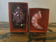 John Derian for Target Ornament Bundle Set Of 2 New 2025 Shrimp, Artichoke 