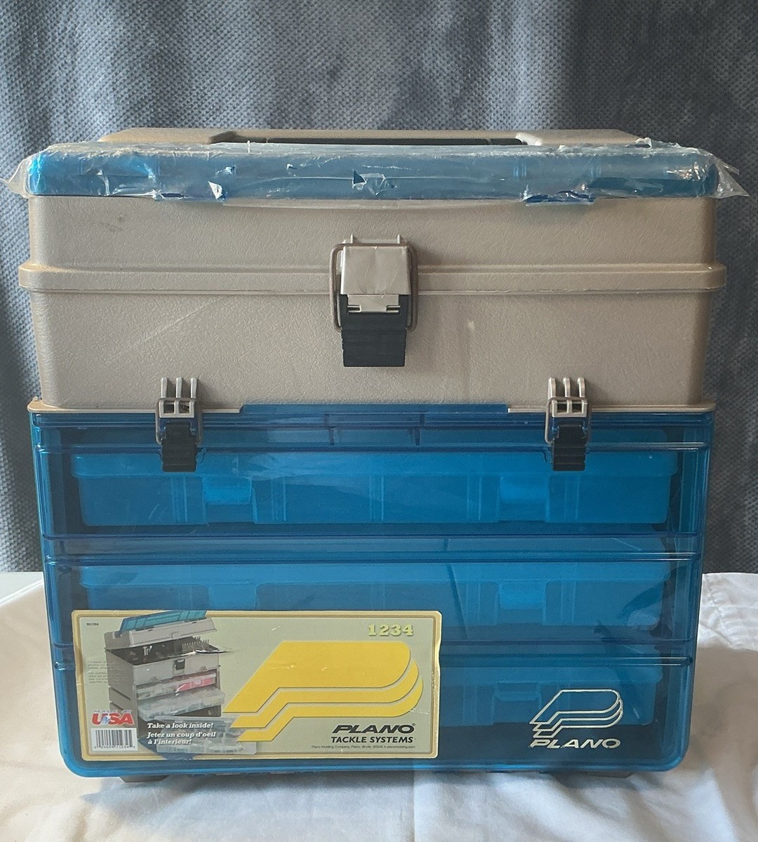 PLANO 1234 TACKLE BOX stow away 3 drawer fishing Tackle Box New