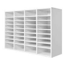 Literature Organizer, 36 Compartments Office Mailbox with Adjustable Shelves, Wo