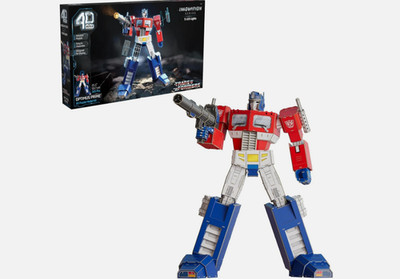 Transformers Optimus Prime 4D Build 3D Model Kit LED Lights Sealed
