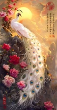 Chinese Style Flower Birds Peacock Canvas Home Decor Wall Art Prints Painting