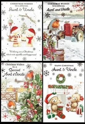 POPPY HILL ETC AUNT AND UNCLE CHRISTMAS CARD CHOICE of QUALITY DESIGNS Cute or Traditional