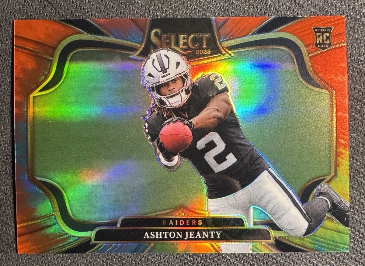 2025 Panini Select Ashton Jeanty Tie Dye Prizm Rookie 21/25 Field Level SSP RC