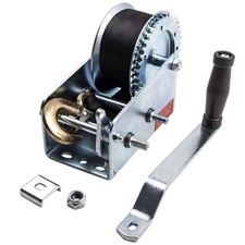 2000lb Capacity Manual Winch 20ft x 2" Strap for Boat Trailer Truck ATV Lifting