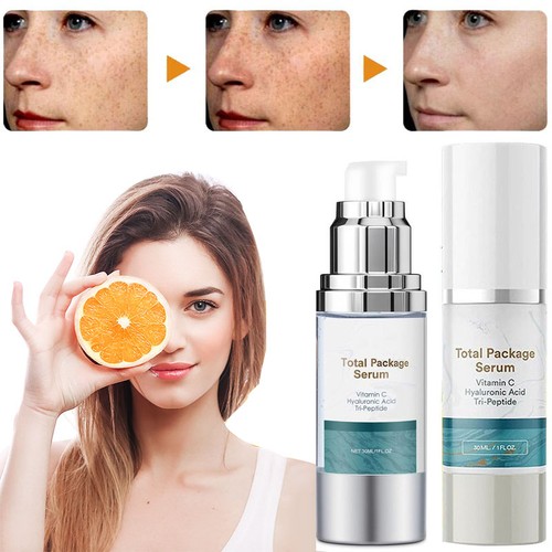 1-3pc Total Package Serum, All-In-One Vitamin C, Hyaluronic Acid, Peptides Serum