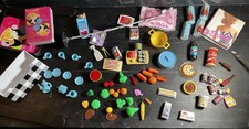 Mixed Lot of 70 Barbie Sized Food Baking Dining Tea Kitchen Toy Doll Accessories
