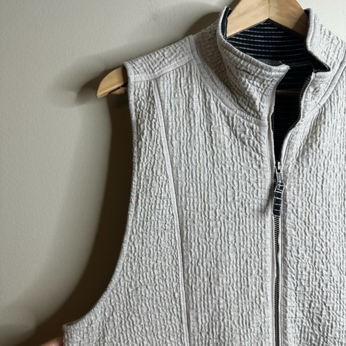 Habitat ärmellose beige grau Full Zip Tunika Weste Gr. L Waffel Taschen Lagenlook - Bild 4 von 13