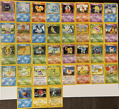 Pokemon TCG Base Set 1999 unlimited 35 cards nonholo (102)